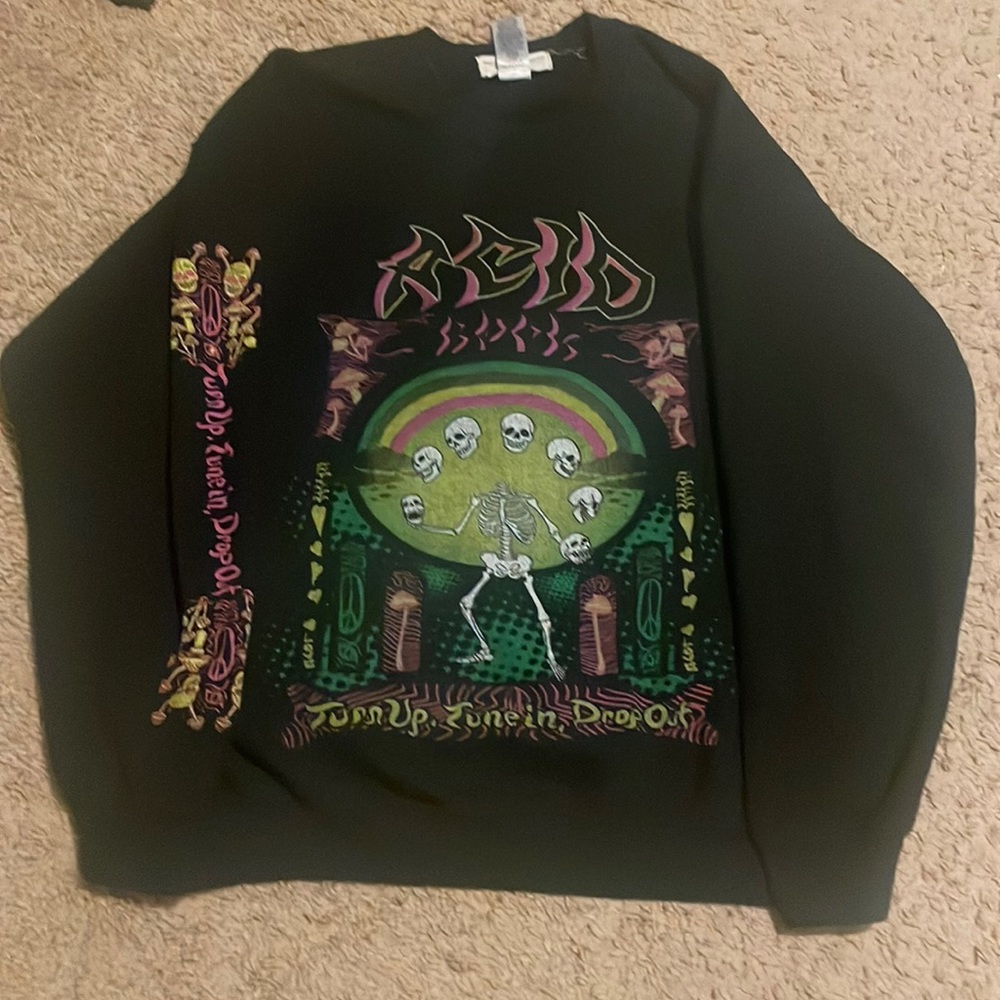 Acid rock Skeleton crewneck